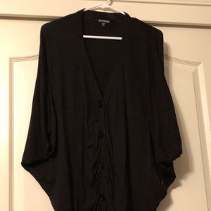 Womens Express cocoon sweater black lg